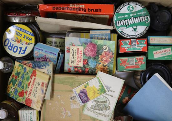 A large selection of vintage household items